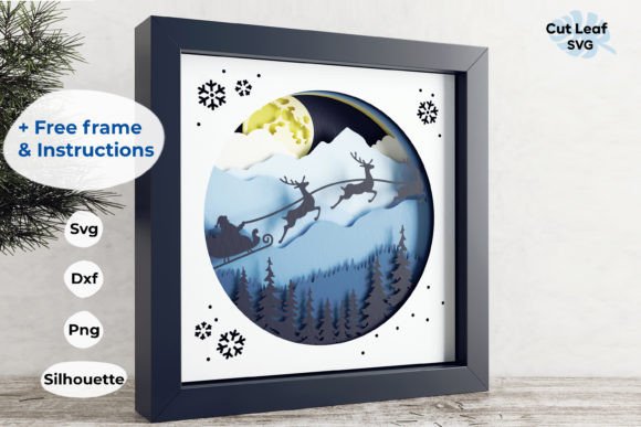 3D Santa Shadow Box: Christmas Believe Magic