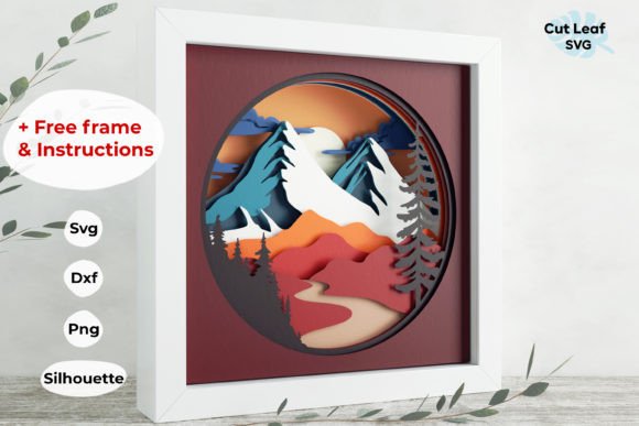 Bringing the Great Outdoors Inside: The Art of 3D Mountains Shadow Box, Nature, Range Design