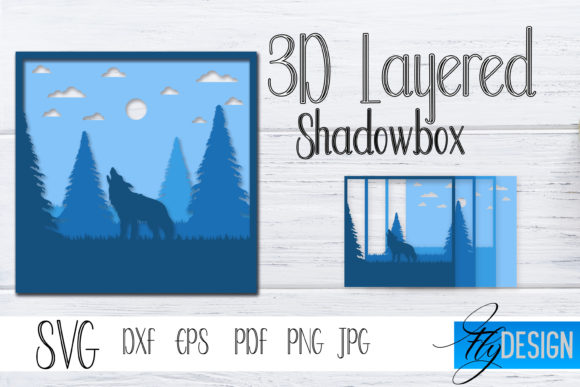 Bringing the Outdoors Inside with 3d Layered SVG. Shadowbox Nature 3