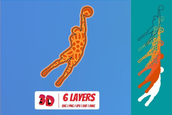 Creating Depth and Motion with a Basketball Player 3D Layered SVG Cut