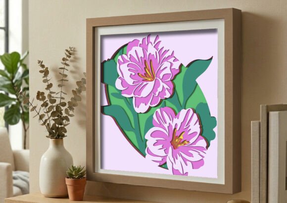 Designing Depth and Romance: A Guide to the Pink Peony Flower 3D Floral Shadow Box