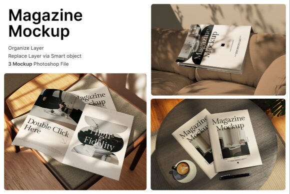Elevating Editorial Presentations with Magazine with Environment 3D Mockup