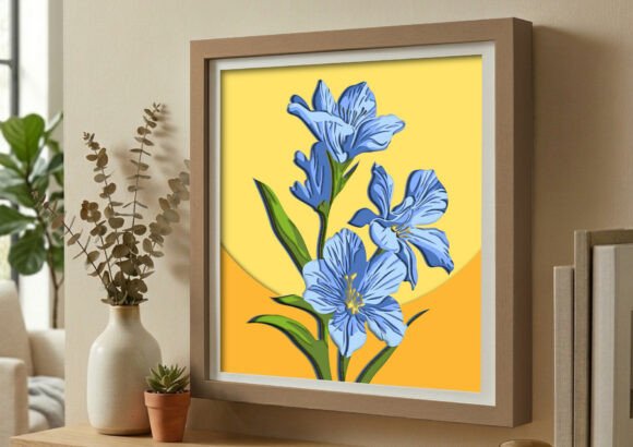 Elevating Your Creative Workflow with the Blue Amaryllis 3D Floral Shadow Box