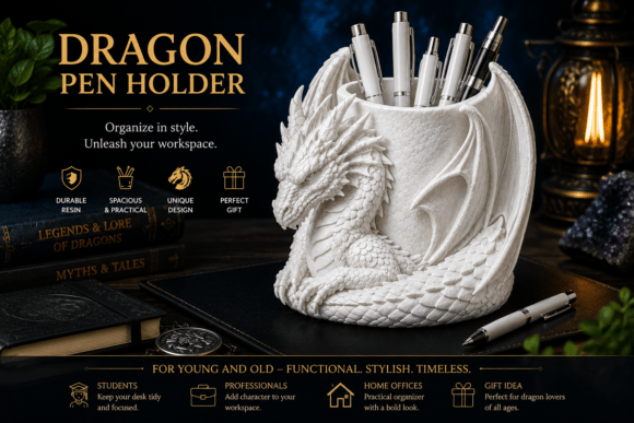 Evaluating the Dragon Pen Holder STL for Workspace Organization