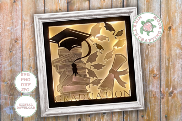 Graduation 3D Shadow Box Template Guide