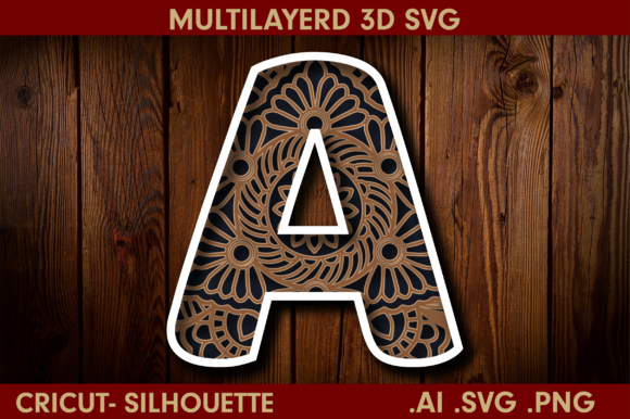 Unlock Depth with 3D Multilayered Letter a Mandala