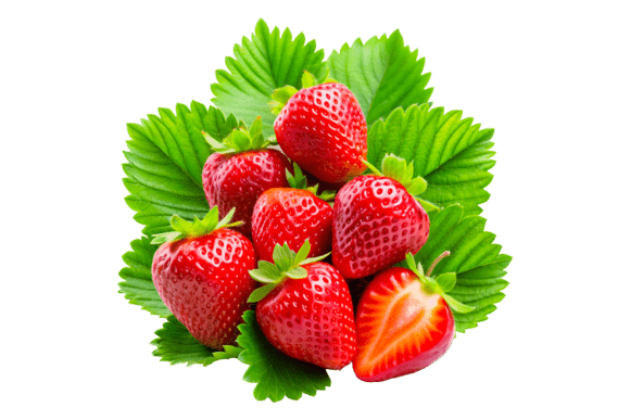 Unlocking Creative Potential with High-Resolution Fresh Strawberries Clipart 3D PNG
