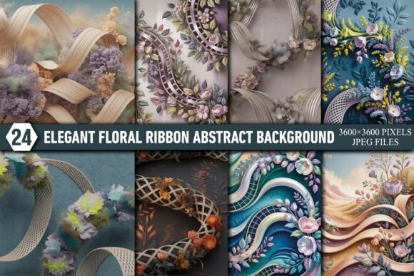 Unlocking Visual Depth with Elegant 3D Floral Abstract Backgrounds